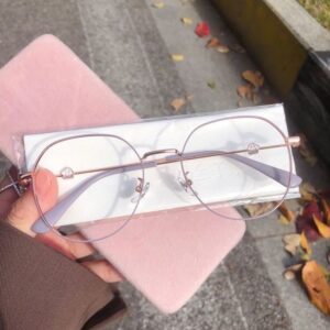 Mắt kính gọng tròn kim loại thanh lịch