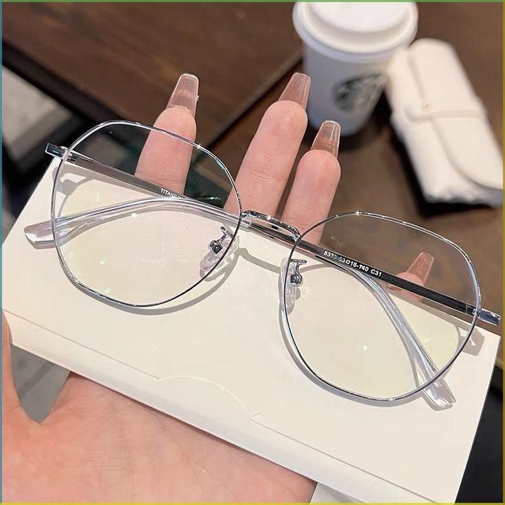 Mắt kính gọng tròn chống ánh sáng xanh thời trang retro sành điệu